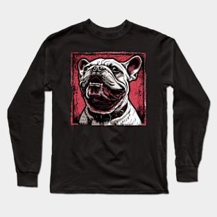 Retro Art Bulldog Dog Lover Long Sleeve T-Shirt